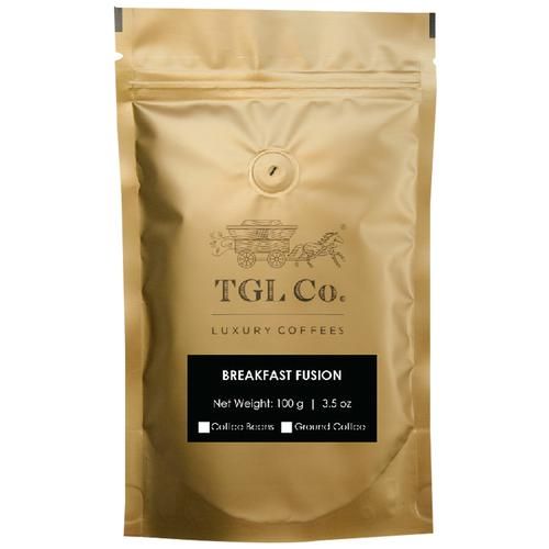 TGL Co. Breakfast Fusion Luxury Coffee Beans - Arabica & Robusta, 100 g Pouch-1.webp